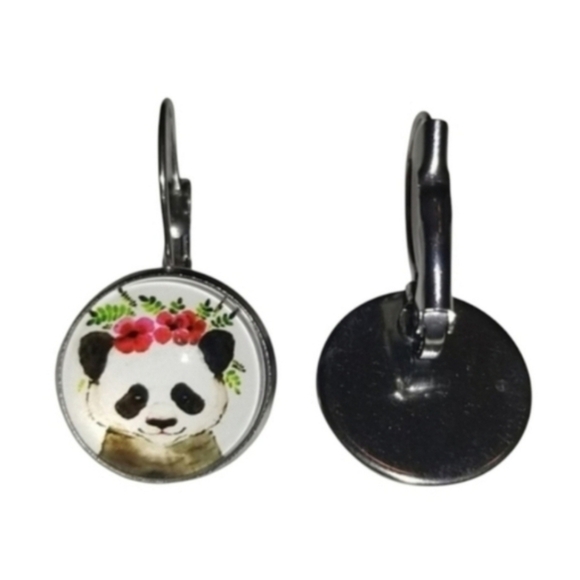 Handcrafted Panda Earrings - Picture 2 of 4